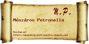 Mészáros Petronella névjegykártya